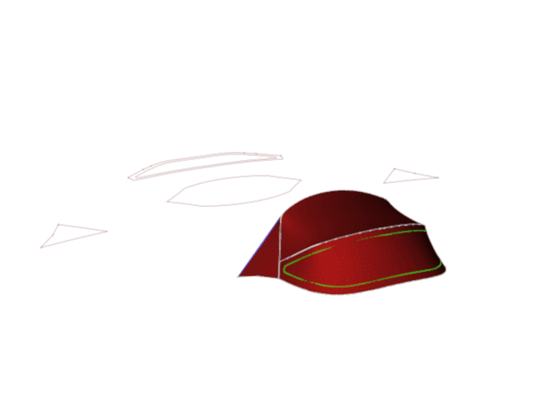 Relaxed 3D surface after physics solve